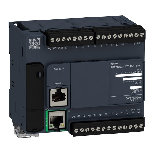 Schneider M221 Controller 24 IO Transistor NPN & Ethernet - Control Souq