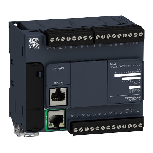 Schneider M221 Controller 24 IO Transistor PNP & Ethernet - Control Souq